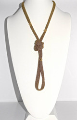 Adami & Martucci Gold Mesh Long Necklace with Gold Balls
