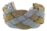 Adami & Martucci Silver and Gold Mesh Braided Bracelet