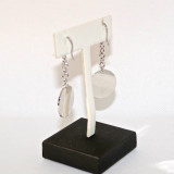 Small Circle Chain Earrings in Stainless Steel with Silver Glam