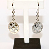 Small Circle Chain Earrings in Stainless Steel with Silver Glam