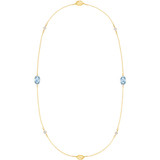 Swarovski Grass Strandage Blue Necklace in Yellow Gold