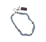 Adami & Martucci Silver Mesh Necklace with Silver Beads