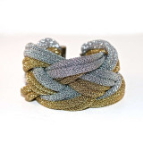 Adami & Martucci Silver and Gold Mesh Twisted Bracelet