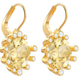 Swarovski Olive Collection Gold Leverback Earrings