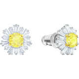 Swarovski Sunshine Canary-Yellow Flower Stud Earrings