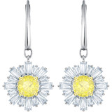 Swarovski Sunshine Canary-Yellow Flower Drop Earrings