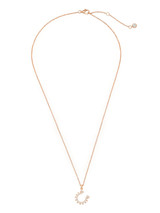 Crislu Horseshoe Pendant in Rose Gold