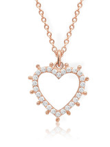 Crislu Heart Pendant in Rose Gold