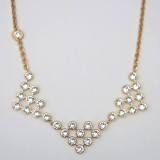 Rebecca Triple Net Necklace with Clear Crystals