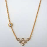 Rebecca Net Necklace with Champagne Color Crystals
