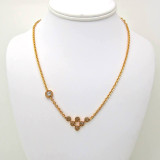 Rebecca Net Necklace with Champagne Color Crystals