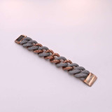 Adami & Martucci Silver Mesh in Rose Gold Large Links Bracelet-TARNISHED-70% OFF