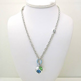 Rebecca Cube Pendant with MultiColor Swarovski Crystals