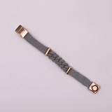 Adami & Martucci Rose Gold Chain Links in Silver Mesh Bracelet