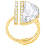 Swarovski Glow Half-Moon Shape Gold Ring