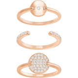 Swarovski Ginger Trio Ring Set in Rose Gold