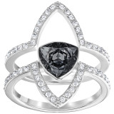 Swarovski Fantastic Black Crystal Ring Set 