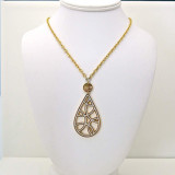 Rebecca Teardrop Twisted Pendant in Rose Gold 