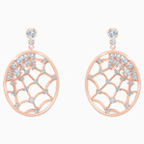 Swarovski Precisely Spider's Web Earrings in Rose Gold