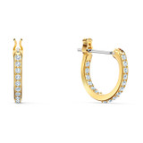 Swarovski Mandala Yellow-Gold Tone Hoop Earrings