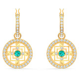 Swarovski Mandala Yellow-Gold Tone Hoop Earrings