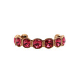 Rebecca Bangle with Square Fuchsia Pink Swarovski Crystals