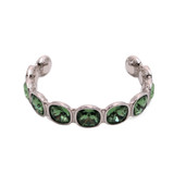 Rebecca Bangle with Green Square Swarovski Crystals
