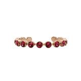 Rebecca Bangle with Round Pink Fuchsia Swarovski Crystals