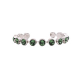 Rebecca Bangle with Round Green Swarovski Crystals