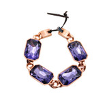 Rebecca Bracelet with Large Purple Swarovski Crystals Rebecca Bracelet with Large Purple Swarovski Crystals