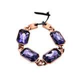 Rebecca Bracelet with Large Purple Swarovski Crystals Rebecca Bracelet with Large Purple Swarovski Crystals
