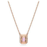 Swarovski Millenia Octagon Purple Crystal Pendant in Rose Gold