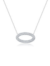 Crislu Two-Tone Reversible Oval Pendant