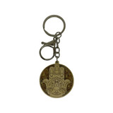 Baltic Amber and Wood Hamsa Hand Charm Keychain