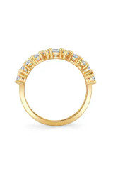 Crislu Flora Collection Double Band Ring in Yellow Gold Plating