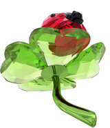 Swarovski Idyllia Ladybug and Clover Crystal Figurine