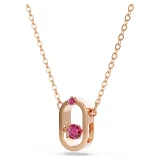 Swarovski Sparkling Dance Round Red Crystal Una Pendant in Rose Gold