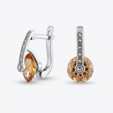 Zultanite Color Changing Spinner Leverback Earrings in Silver