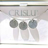 Crislu Three Circle Silver Pendant