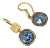 Small Earrings with Blue Swarovski Crystals