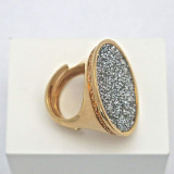 Rebecca Circle Rose Gold Plated Ring Ring with Silver Glam 