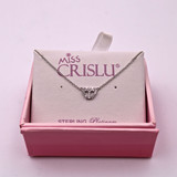 Miss Crislu Crown White CZ Necklace