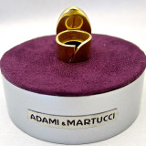 Adami and Martucci Matte Polished Gold Ring 