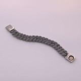 Adami and Martucci Link Chain Bracelet with Silver Mesh