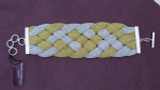 Adami & Martucci Silver and Gold Mesh Braided Large Bracelet