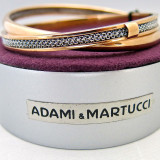 Adami and Martucci Double Bangle with Silver Mesh In rose-gold