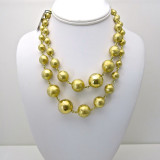 Adami and Martucci Graduated Yellow Gold-Plated Balls Necklace