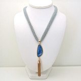 Adami and Martucci Kyanite Pendant with Rose Gold Chains