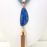 Adami and Martucci Kyanite Pendant with Rose Gold Chains