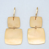 Rebecca Double Square Earrings in Rose Gold Plating, small